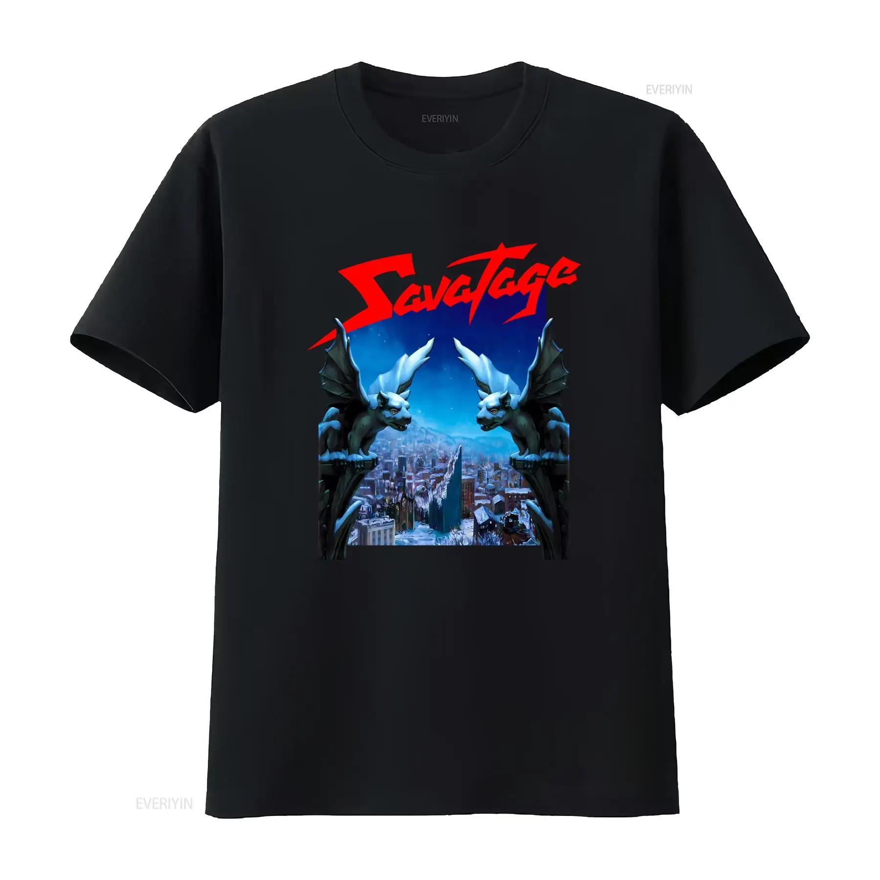 

SAVATAGE Dead Winter Classic T Shirt Gothic Gargoyle Cityscape Design Sizes L XL 2XL vintage Washed Breathable Comfortable - ... S разноцветный