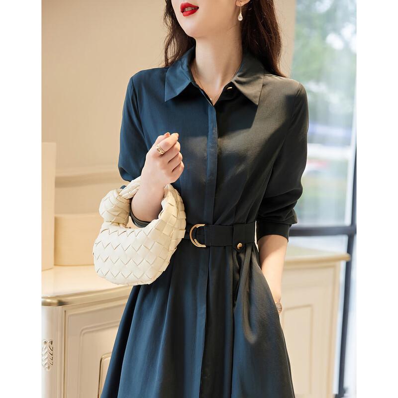 Платье-рубашка Demana в французском стиле с акцентом на талии, средней длины XL