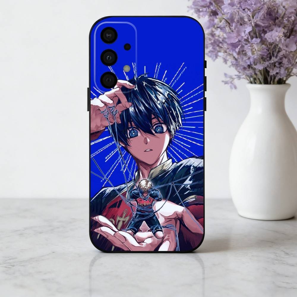 C-Comics B-Blue L-Lock-K  Phone Case For Samsung Galaxy A73,A72,A71,A70,A53,A52,A51,Soft Silicone Black Cover