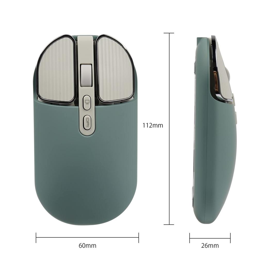 M203 2.4GHz USB Wireless Bluetooth 5.1 Mouse, Ultra-Thin, Quiet, Rechargeable, Wireless, Compact, Lightweight, Compatible with iPhone, iPad, MacBook,