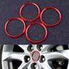 Car Aluminum 4Pcs Red Wheel Center Hub Ring Cover Trim Fit For Mazda3 Mazda6 CX-5 CX-3 2016 2017