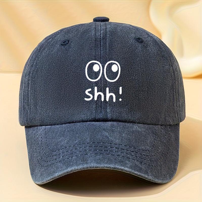Shh Washed Retro Curved Brim Hat Adjustable Unisex Peaked Cap Suitable for Outdoor Sports and Leisure