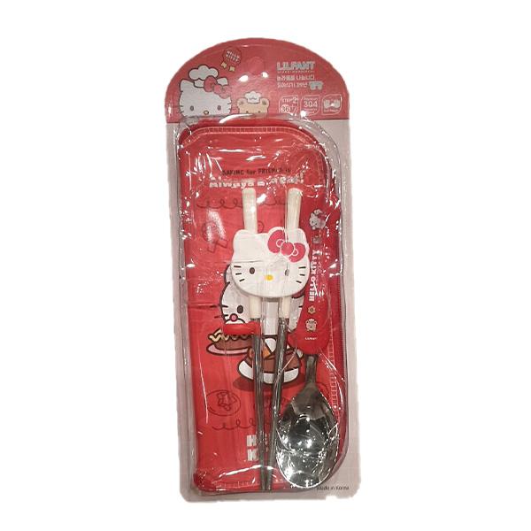 Hello Kitty Spoon and Chopsticks Zipper Case Set