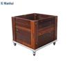 XWH Outdoor Wooden Planter with Wheels