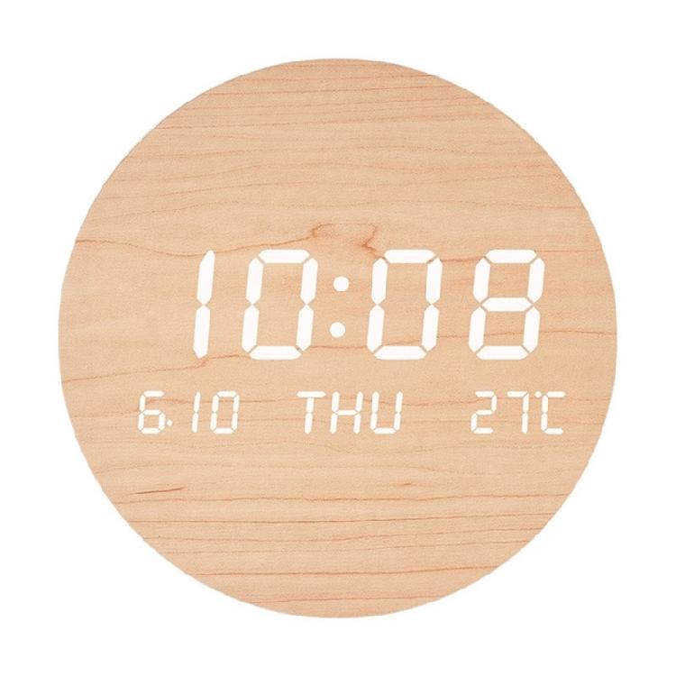Minimalists LED Clock Table Wall Clock with Temperature Display, Table Clock Alarm Clock for Workspaces and Bedrooms