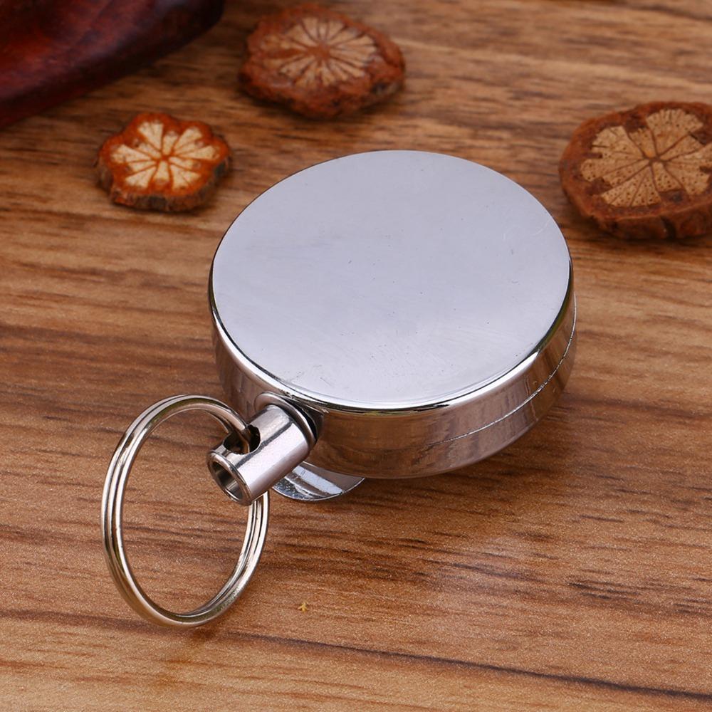 2 Pcs 65cm Retractable Pull Chain Metal Retractable Badge Holder Pull Chain Reel  Education Sector