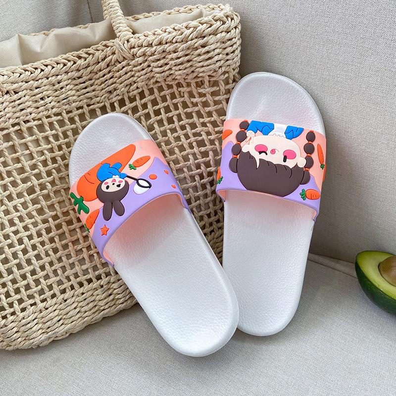 Summer Slippers Women Wear Thick-soled Household Indoor Fashion Cartoon Non-slip Cool Slippers Women