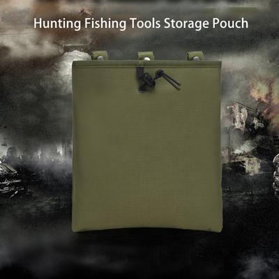 Outdoor Magazine Pouch Firm Stitching Large Capacity Oblong Shape Drawstring Opening Portable Storage Compact Hunting Fishing Tools Storage Pouch