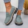 Small Leather Shoes Women's Spring and Autumn New Fashion Versatile Color Matching Casual Thick Heel Platform Single Shoes