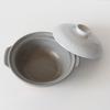 Banko Ware Clay Pot, Size 8 (2-3 servings), 1500ml, Microwave, Oven, and Direct Flame Safe, CLEA KASUMI (Gray), Made in Japan, 32681