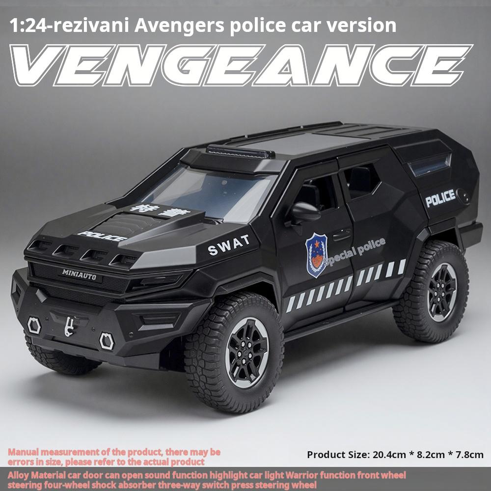 

1:24 Scale Rezvani Avenger Simulation Alloy Armored Vehicle Model SWAT Collect Ornament Children Birthday Gift Recommend чёрный