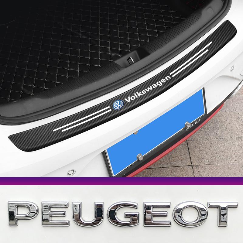 1Set Car Door Threshold Sticker Auto Trunk Protective Strip For Peugeot/For VW Golf Amarok T5 Phaeton Teramont ID3 Tiguan T-Cros