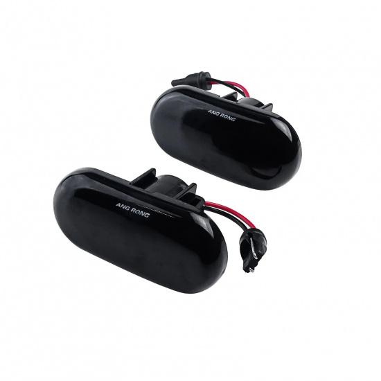 2x Black Lens Side Marker Indicator LED Repeater Light For Opel Vivaro Movano Dacia Duster Logan Nissan Kubistar Primastar X83