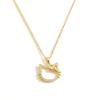 Light Luxury Diamond Bow & Cat Necklace: Versatile, High-End Clavicle Chain for Women – Exquisite, Classic Style