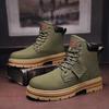 Fashion Motorcycle Boot Autumn WinterHigh Quality High Top Men Boots PlatformNon-slip CasualBooties Outdoor Mountaineering Boots