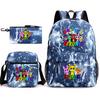 Rhythm Box Spiel Merchandise Schultasche Sprunki Cartoon Sternenhimmel Rucksack Umhängetasche Dreiteiliges Set