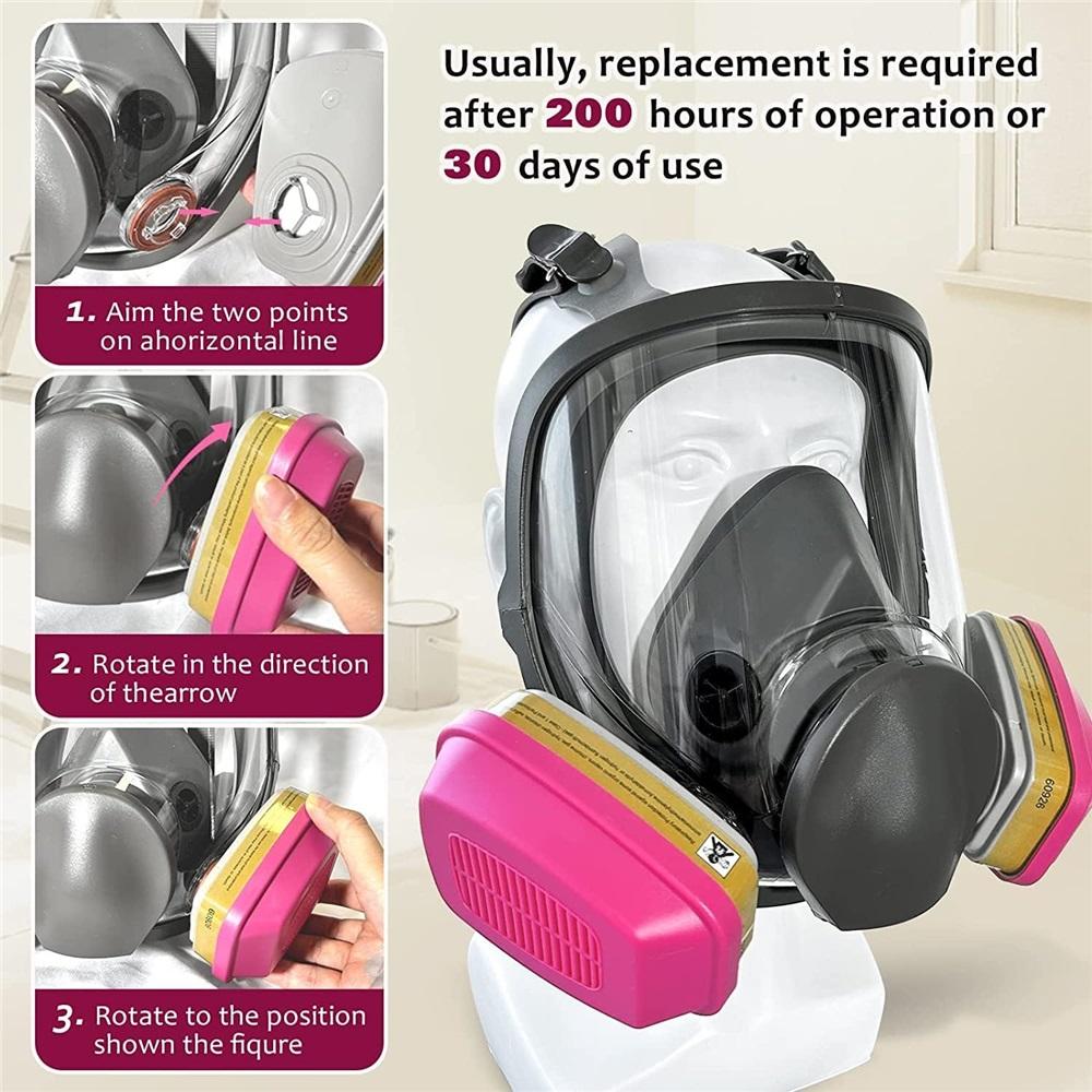 60926 Filter Cartridges for Respirator, Chemical Paint Organic Vapor Cartridges Filters Compatible with 6200, 6800, 7502, 7503 Respirator