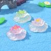 5Pcs Cartoon Kreative Lotus Blumen Figuren Leucht Figuren Ornamente Diy Landschaft Hause Dekoration Zubehör Geschenke