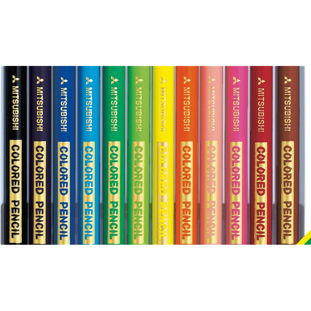 Mitsubishi Pencils, colored pencils, grade 890, standard, 12 colors, K89012CS