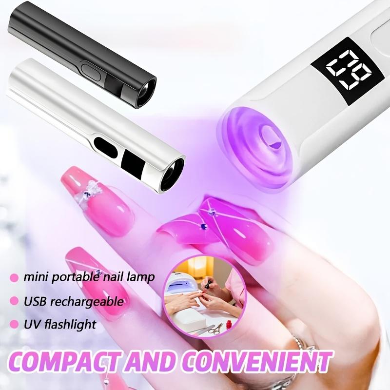 Portable Handheld UV Light for Gel Nails Mini UV Light for Gel Nails Cordless Rechargeable Mini Nail Lamp for Fast Curing Gel
