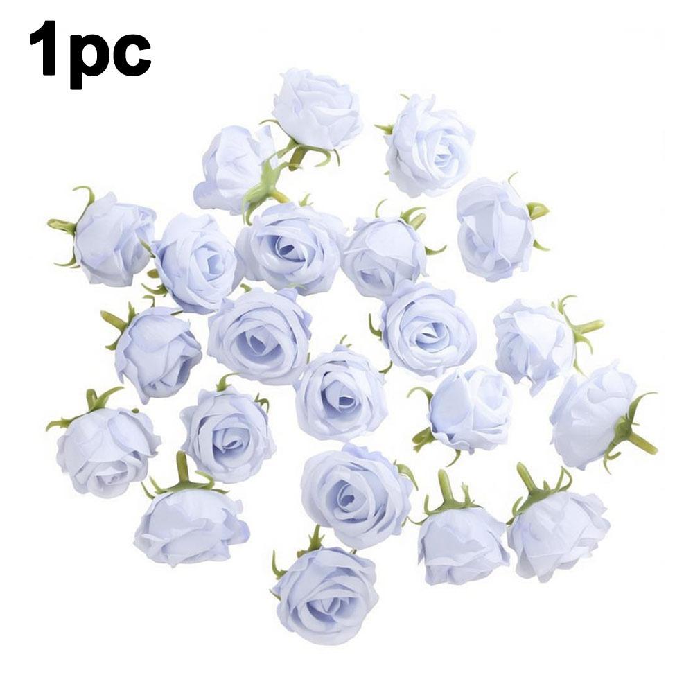 

1pc Silk Artificial Flowers Table Wreath Realistic Rose Flower Head Diy Craft Soft Home Decoration Photography Props