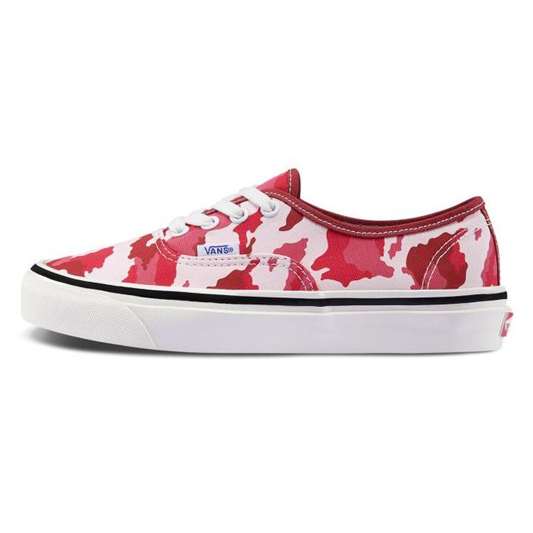 Vans Authentic 44 Dx Anaheim Low Top Skate Shoes Red Camouflage Unisex Sneakers VN0A38ENV7H