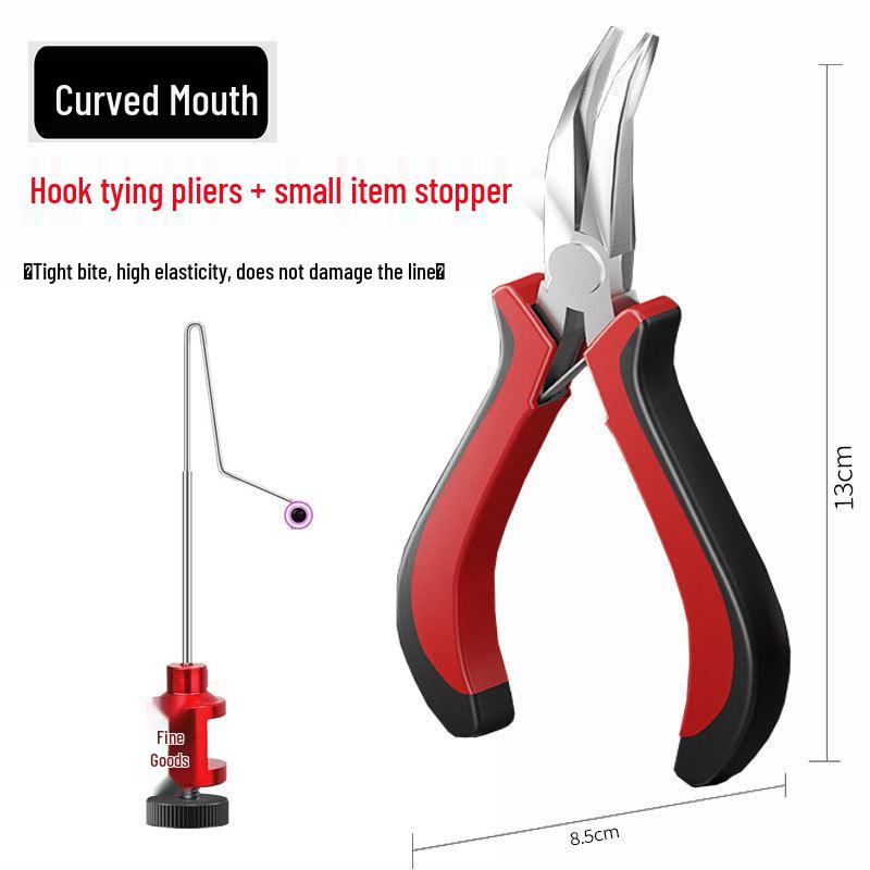 Wielofunkcyjne płaskodziobe szczypce ze stali nierdzewnej do haczyków wędkarskich do ciągnięcia i wiązania żyłki