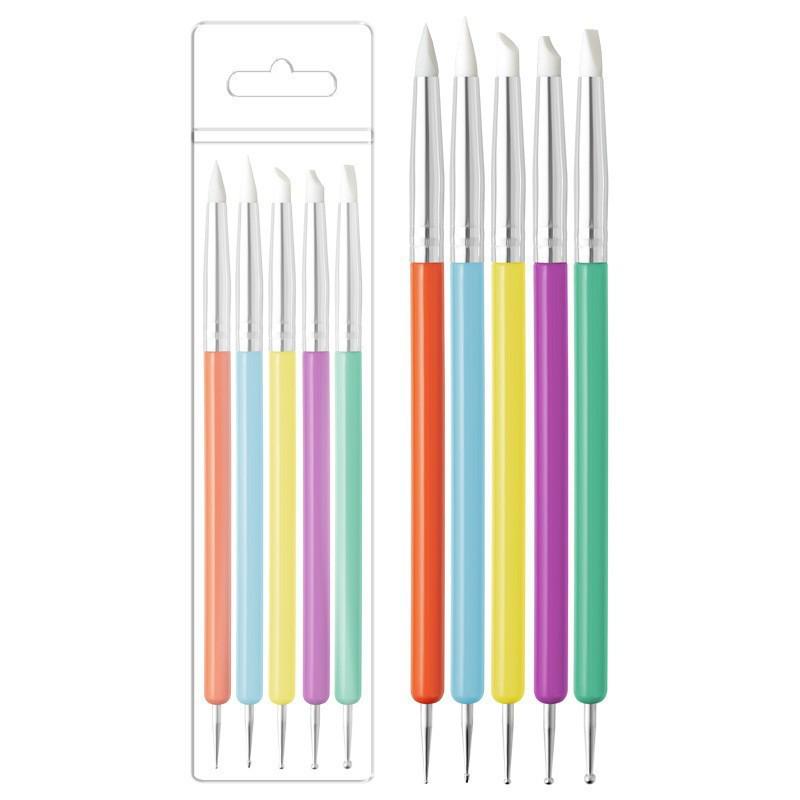 Dual-Ended Silicone Nail Art Tool: Smudge & Dot Pen