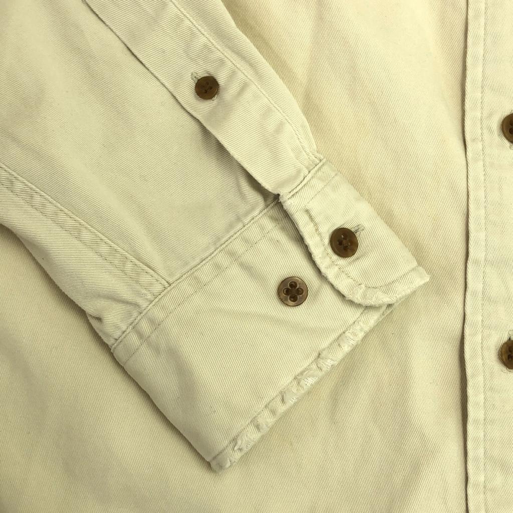 Gap 90s Old Long Sleeve Cotton Shirt L Cream Men's Used