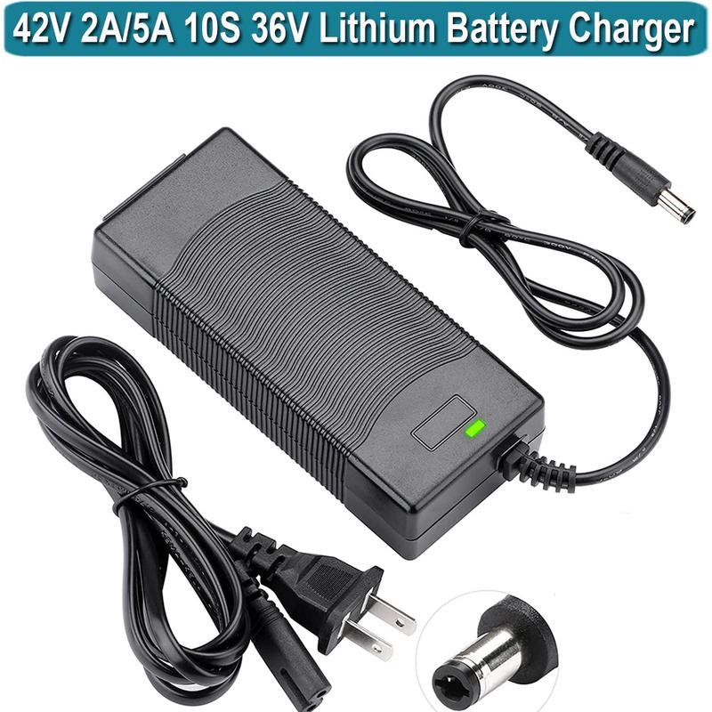 42V 2A 5A Lithium Battery Charger for GOTRAX GXL V2, G2, G3, G4, Apex, Glider, XR Elite, XR Ultra 36V Lithium-ion Battery