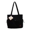 Large Capacity Handbag Student Class Commuter Corduroy Bag Women's Shoulder Tote Bag