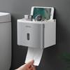 Mounted No Punching Roll/Draw Paper Dispenser Toilet Paper Holder Storage Rack Tissue Box Shelf