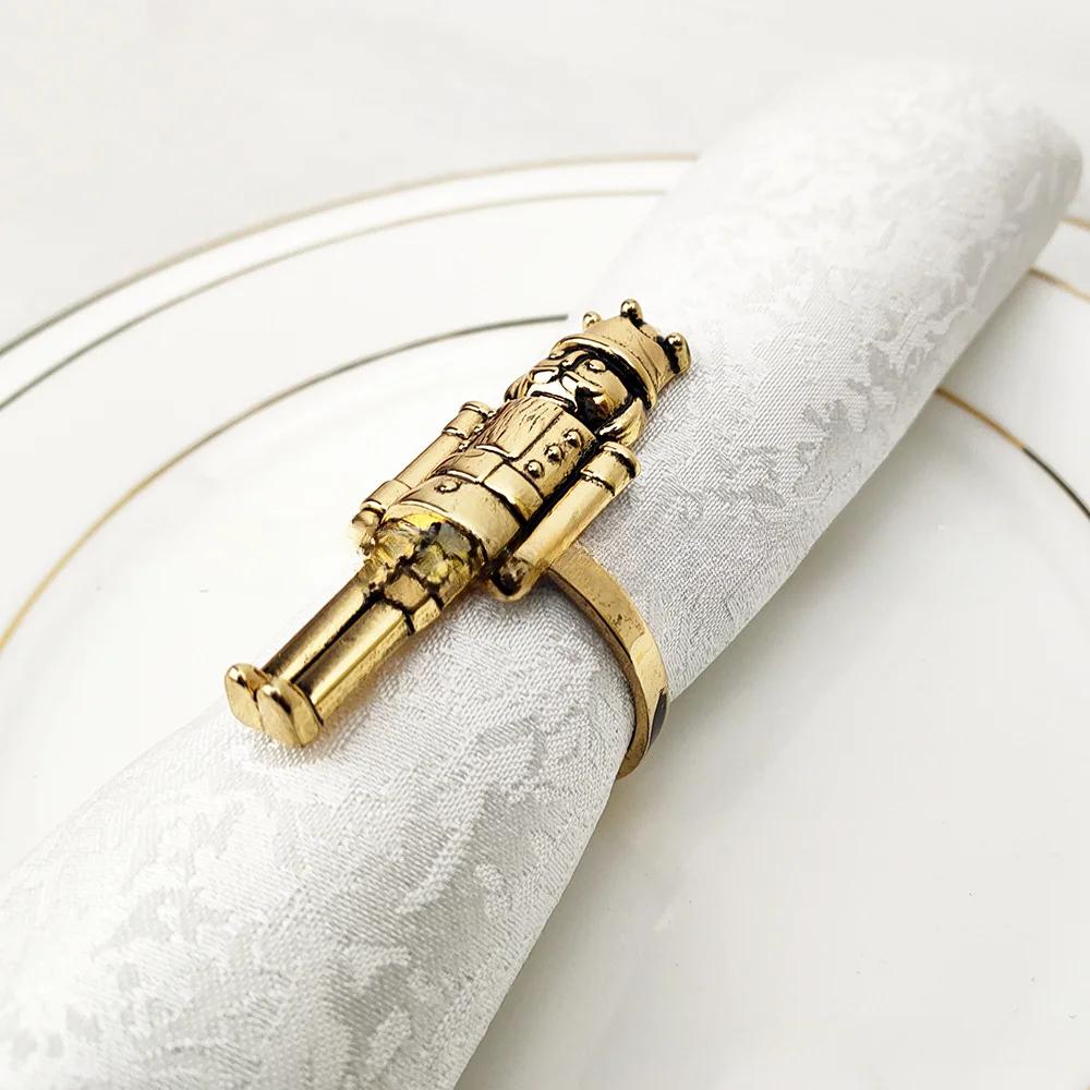 Walnut Soldier Napkin Ring Spanish Honor Guard Shaped Napkin Ring American Soldier Metal Napkin Ring Paper Napkin Ring