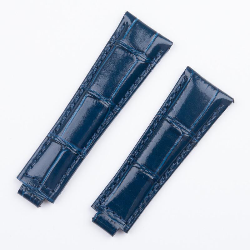 20mm Importiertes doppelseitiges echtes Leder Uhrenarmband Für Rolex Submariner DAYTONA Yacht-Master GMT Armband Armbänder