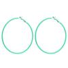 Kenjie Iridescent Electroplated Classic Hoop Earrings for Women - Colorful Punk Retro Style.
