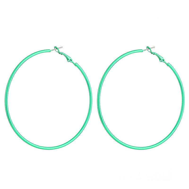 Kenjie Iridescent Electroplated Classic Hoop Earrings for Women - Colorful Punk Retro Style.