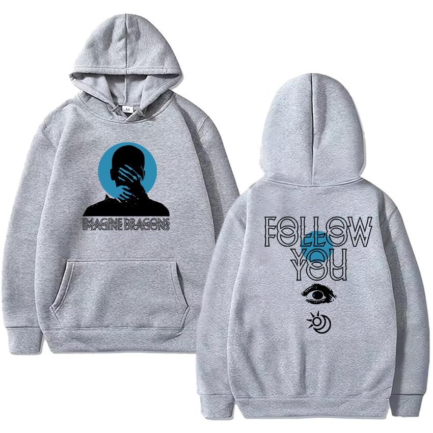 Imagine Dragons Follow You Song Double Sided Printed Streetwear Unisex Harajuku Fashion Hoodie Men Women Casual Fleece Pullovers