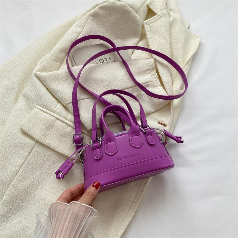 Vintage Trendy Handbag For Women Stylish Simple Crossbody Bag In Black White Green Purple And Fuchsia Colors