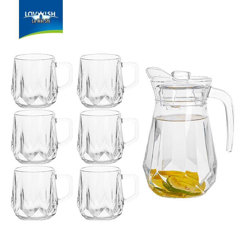 LOVWISH LJSJ/L5 Hexagonal Glass Water Set