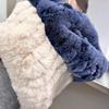 Korean Version of Cute Real Rex Rabbit Hair Neck Cover Winter Elastic Mesh Scarf Headband Versatile Plush Headgear Warm Scarf Women
