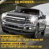 Set Of 3 Front Bumper Black Center For Cover 2018- Ford F-150 F150 3.3L 5.0L