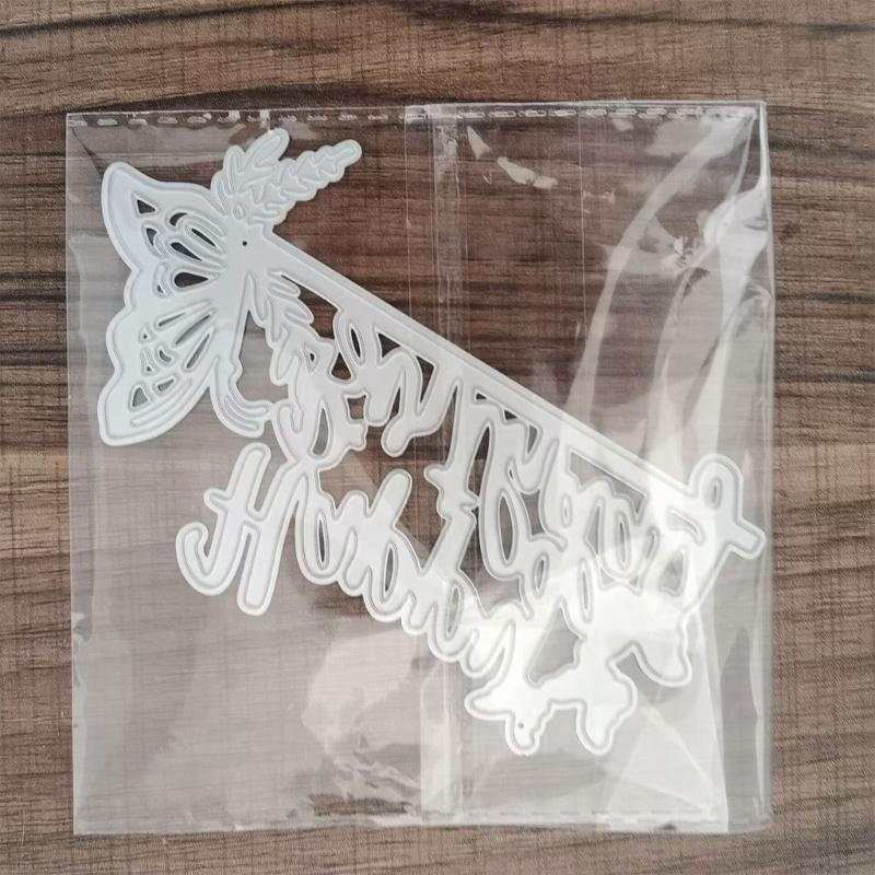 Metal Cutting Dies Butterfly Letter Scrapbooking Decorative Embossing Paper Card