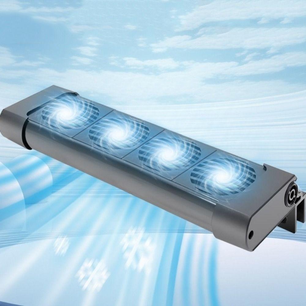 2/3/4/5/6 Head Aquarium Cooling Fans 135° Rotation System Chiller Control  13mm Tank Thickness