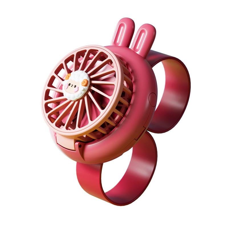 Kids' Cartoon USB Rechargeable Handheld Mini Fan - Cute, Portable Gift for Students