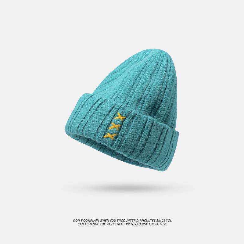 Wool hat for women, versatile bag head in autumn and winter, ear protection, warm and cold-proof, cold hat for men, big head circumference, small