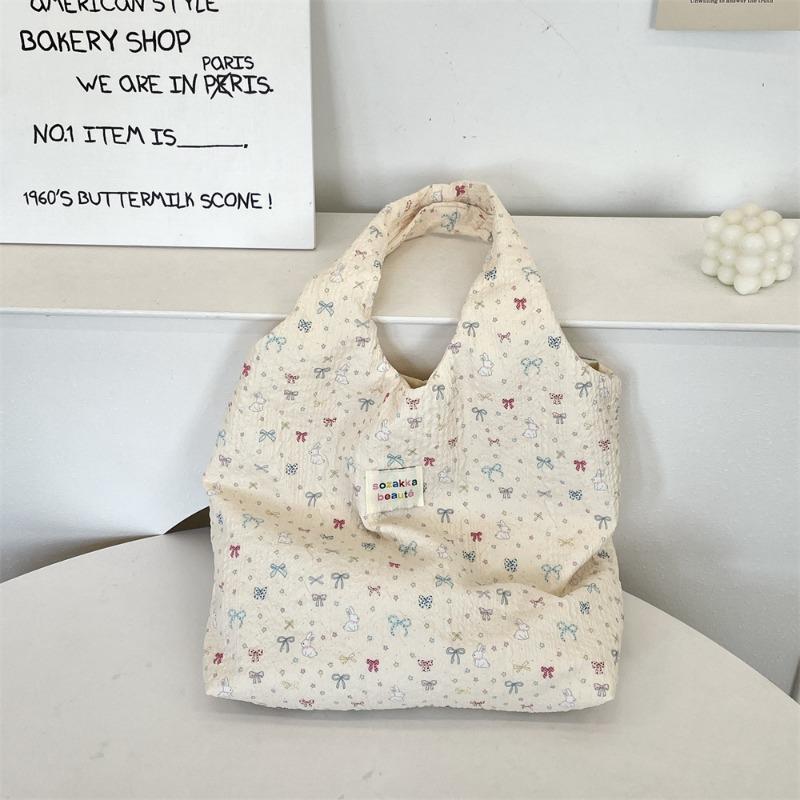 5 Embossed Vest Bag Large Capacity Shoulder Handbag Daily Leisure Student Print Female