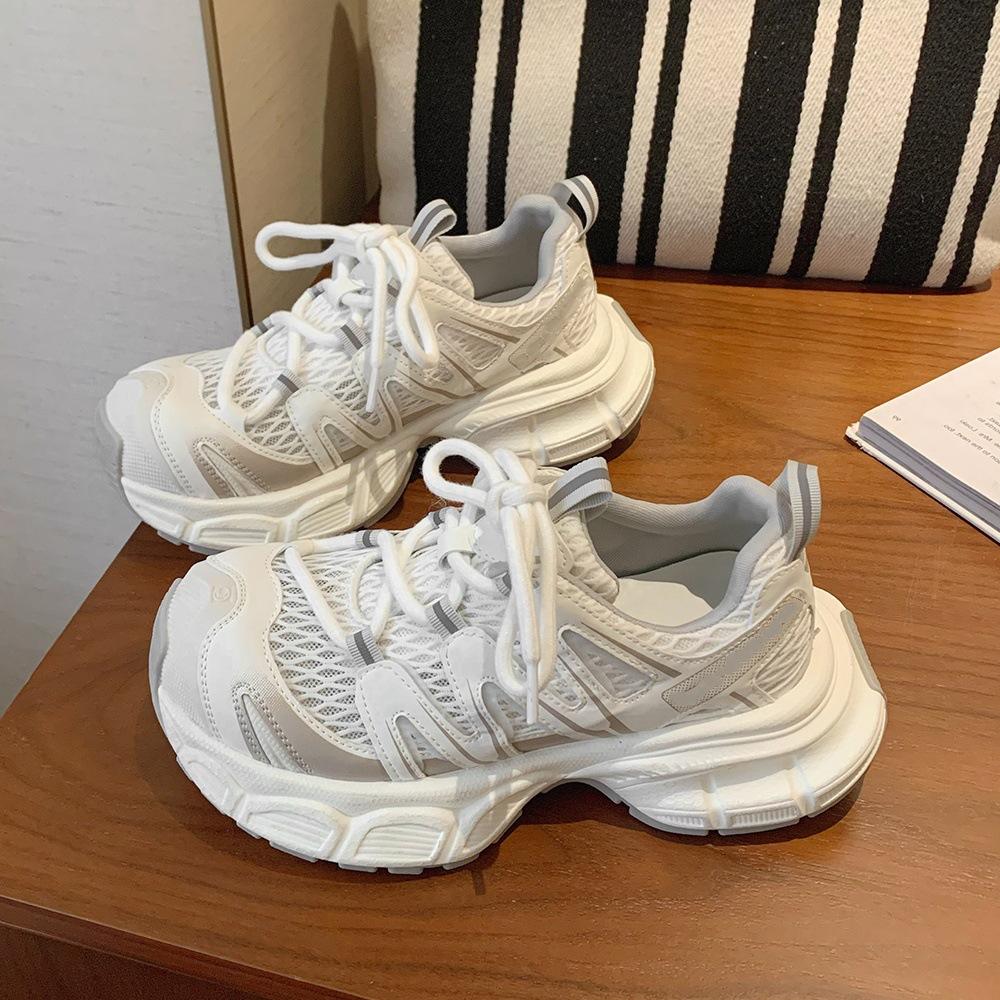 Mesh breathable trend thick sole women's summer new comfortable niche design street style sports shoes