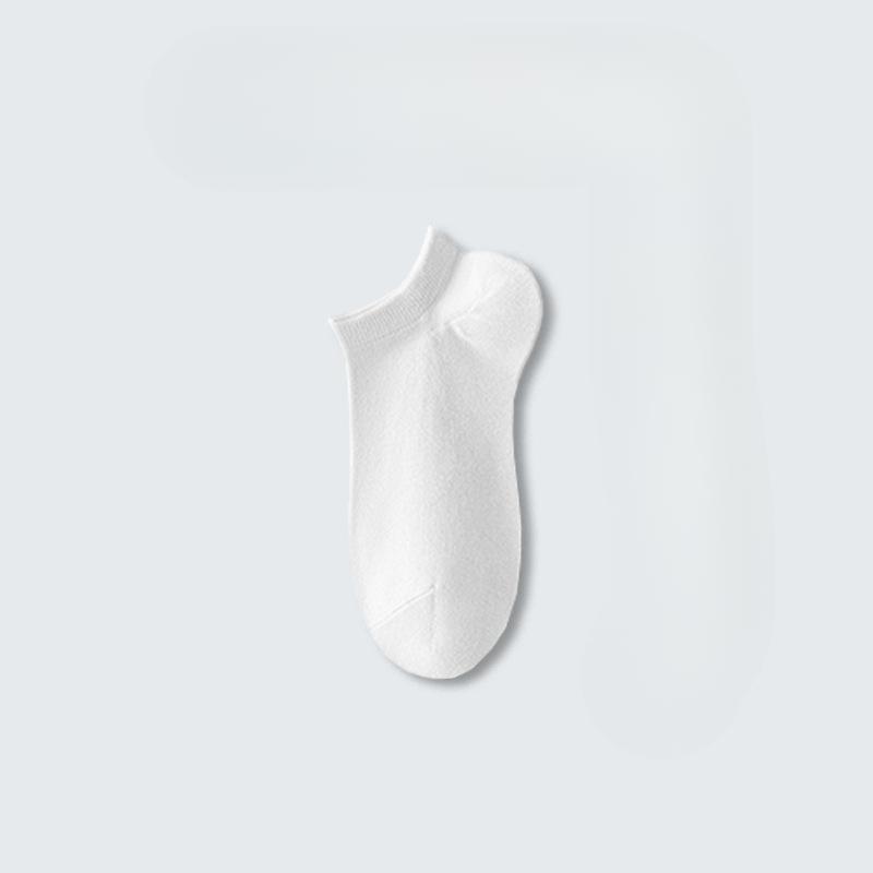 Female Summer Thin Pure Cotton Pure Color All Match Shallow Mouth Invisible Anti Pilling Short Boat Socks