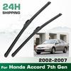 For Honda Accord 7th Gen 2002-2007 2003 2004 2005 2006 Wiper Front Wiper Blades Windshield Windscreen Window Brush 26"+16