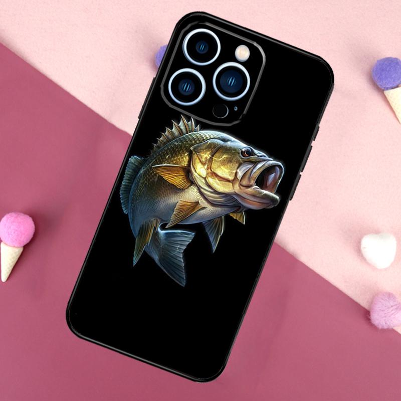 Bass Fishing Phone Case For iPhone 17 Pro Max 17 Air 16E 13 12 Mini 15 14 Plus 11 16 Pro Max Back Cover